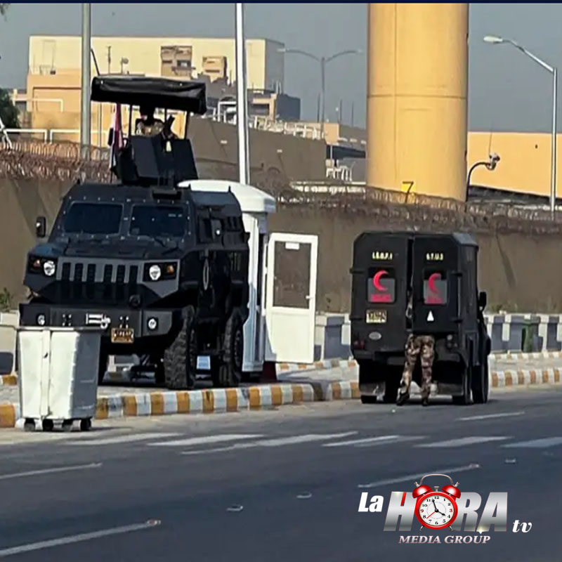 Reportan impacto de misil en helipuerto de la embajada de Estados Unidos en Irak