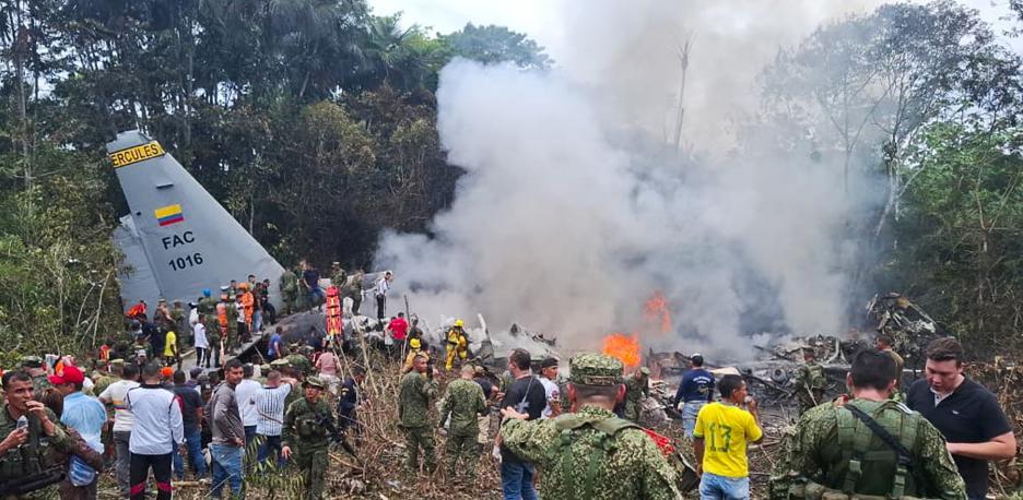 Accidente de avión militar colombiano deja 66 muertos, 57 heridos y cuatro desaparecidos