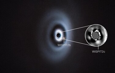 Detectan dos planetas en formación en un disco alrededor de una estrella joven