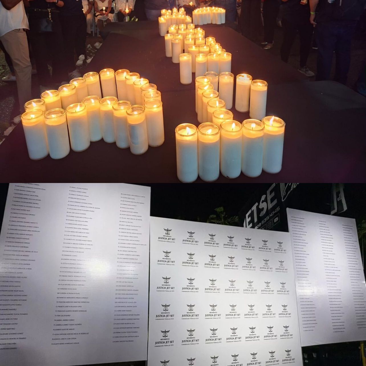 Encendido de velas honra a víctimas del Jet Set en emotivo acto en la zona cero