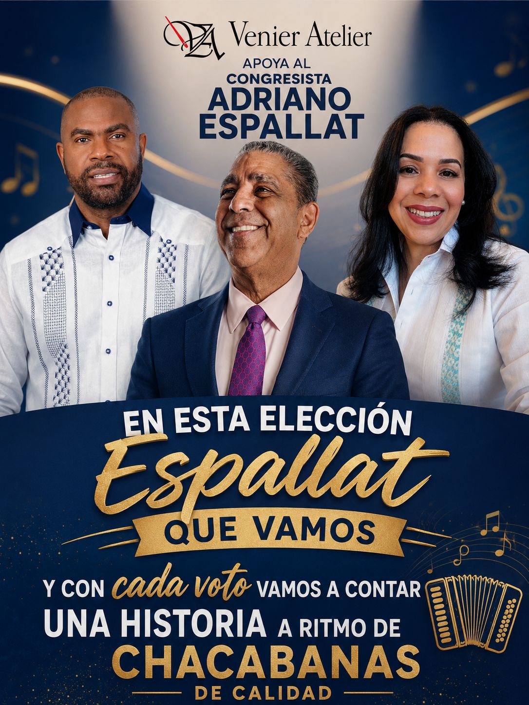 Venier Atelier respalda reelección del congresista Adriano Espaillat