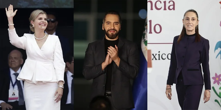 Nayib Bukele, Claudia Sheinbaum y Laura Fernández lideran aprobación presidencial en Latinoamérica