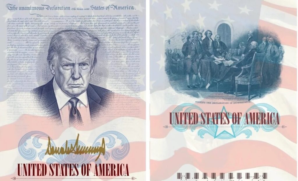 Estados Unidos expedirá desde el 8 de agosto pasaportes con imagen de Trump
