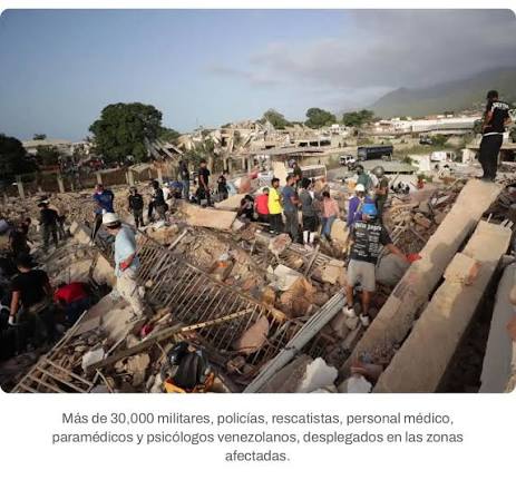 Gobierno venezolano llama a familiares de menores desaparecidos a identificar los cuerpos tras doble terremoto