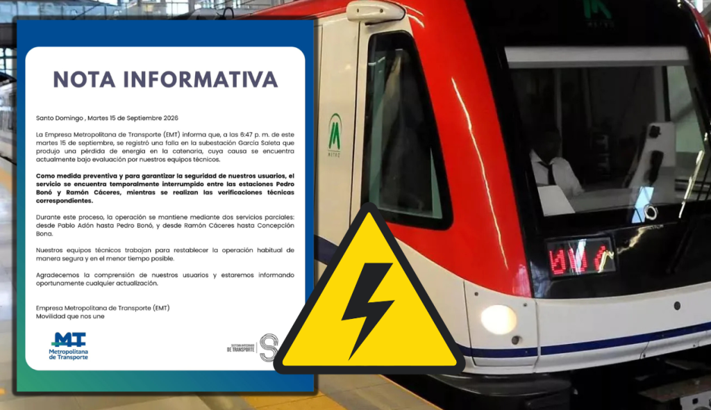 Servicio del Metro interrumpido por falla eléctrica