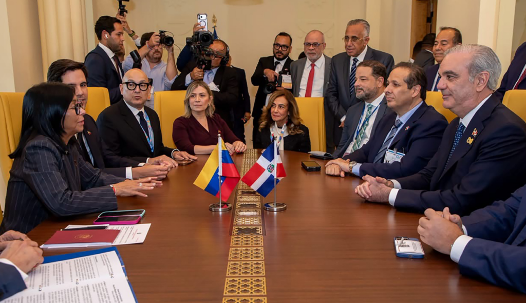 Abinader y Delcy Rodríguez buscan ampliar la cooperación entre RD y Venezuela